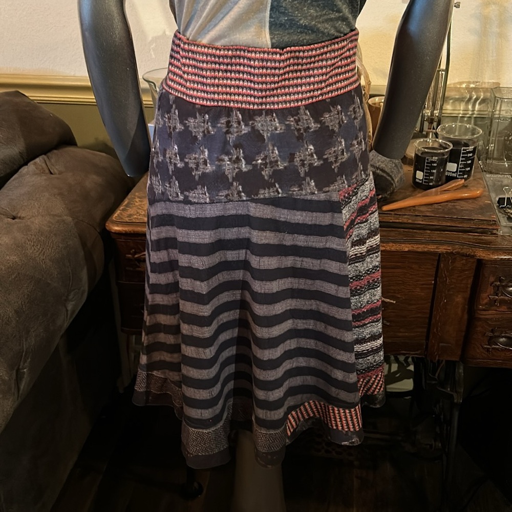 Desigual Margarita Patchwork Ruffled Hemline Skirt - image 2